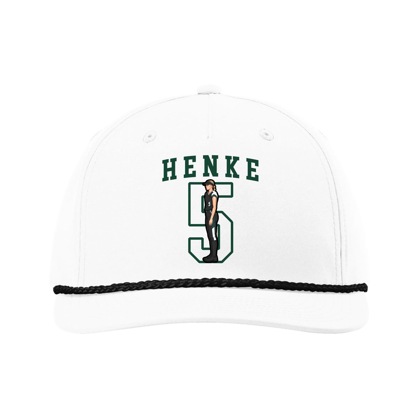 Five-Panel Classic Rope Cap — Shirsey in White