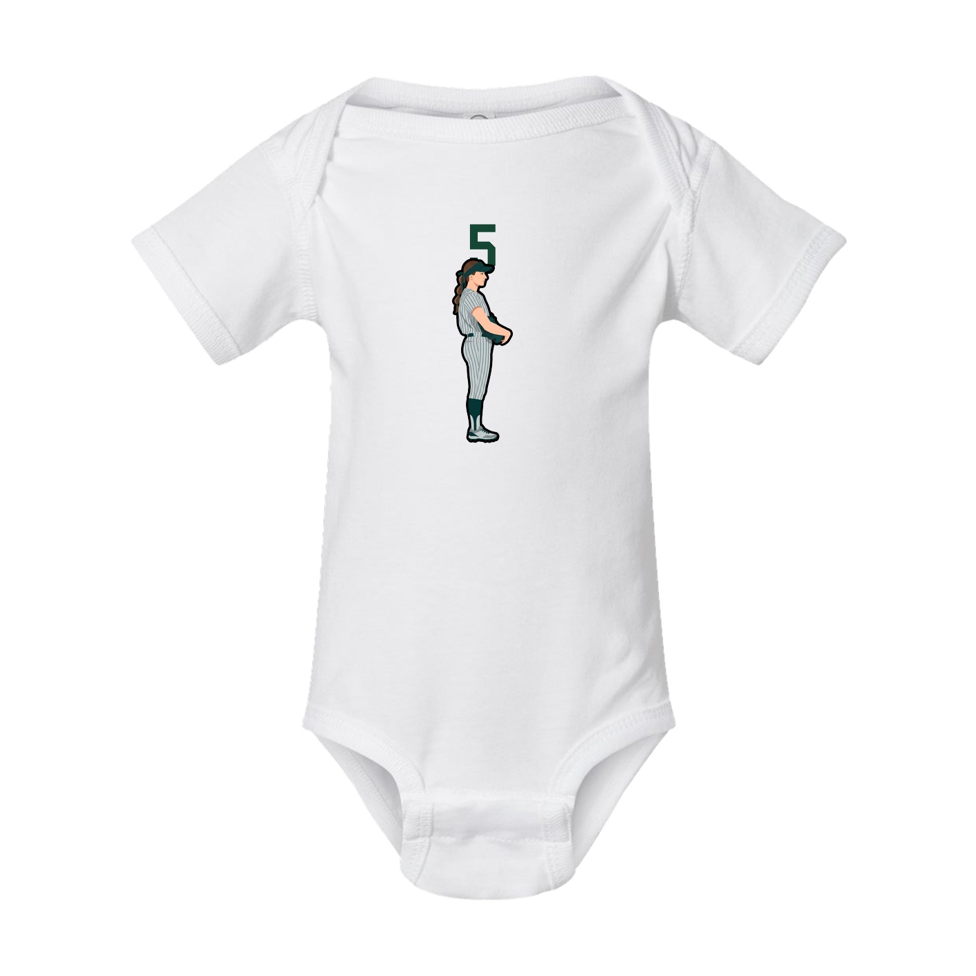 Baby Onesie — Number Top in White