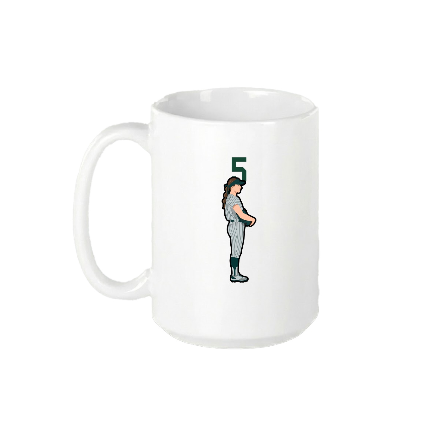 15oz Coffee Mug — Number Top in White