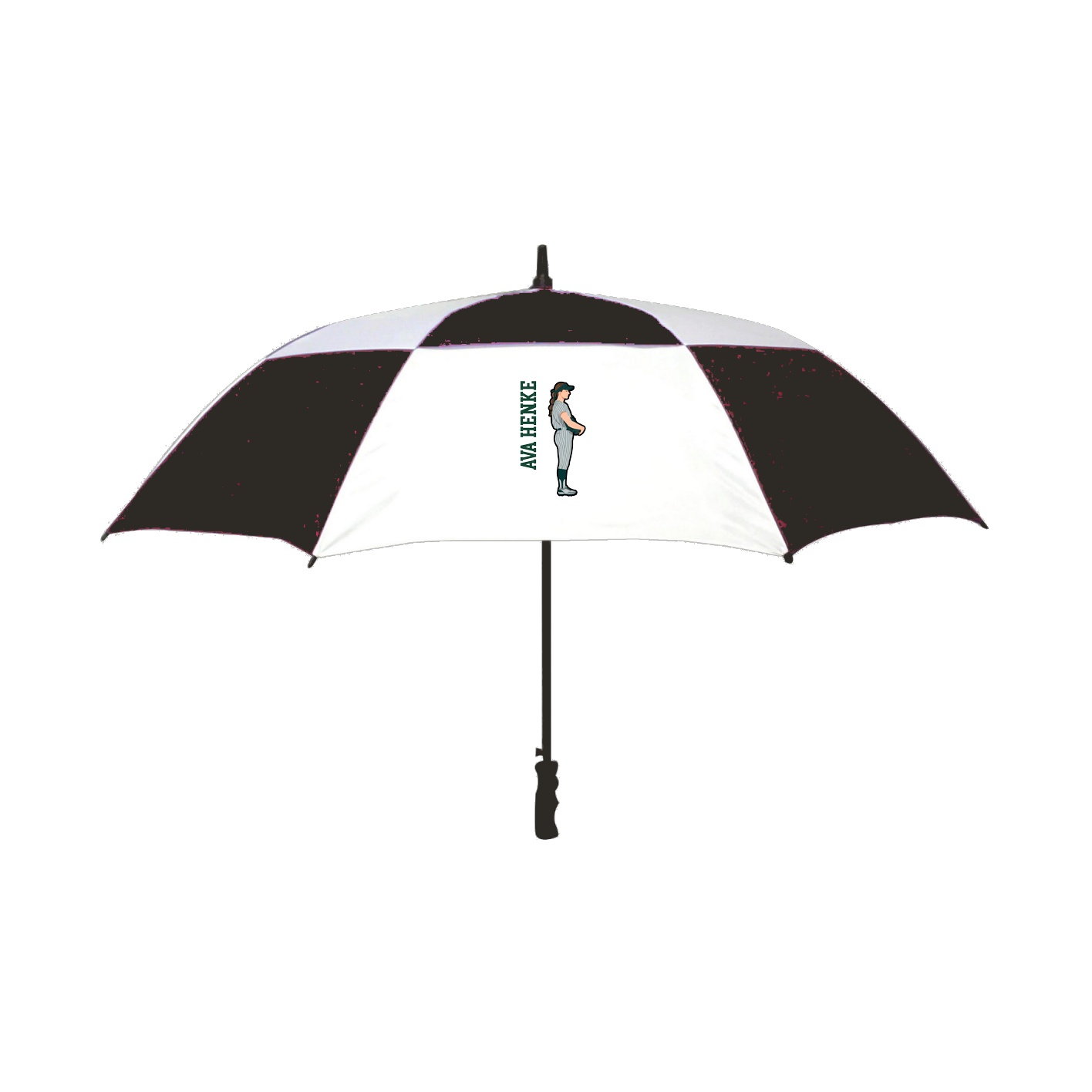Golf Umbrella — Name Vertical in Black