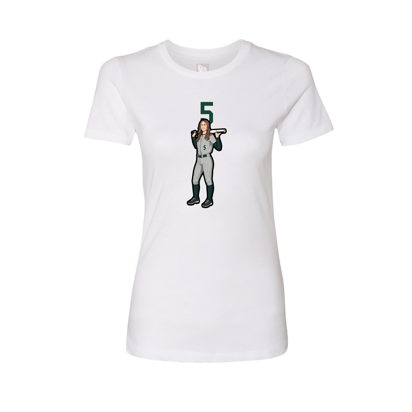 Womens Tee — Number Top in White