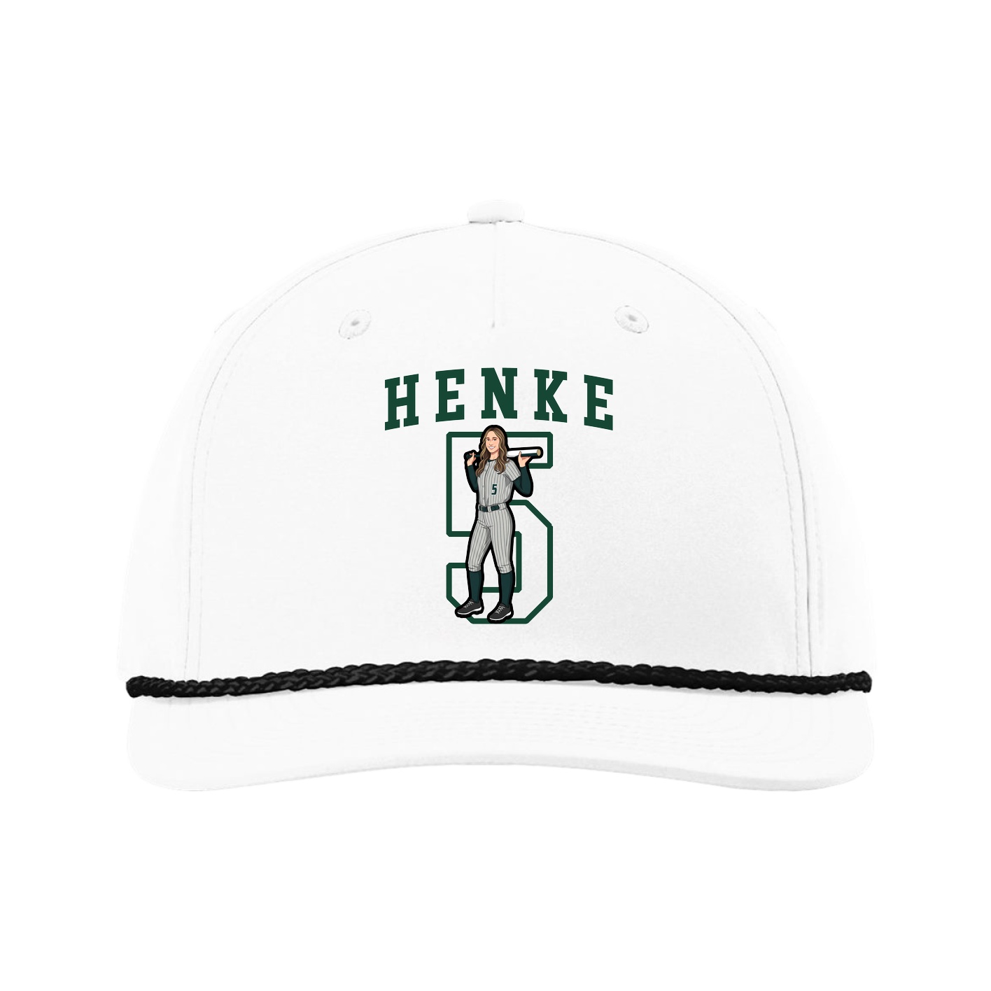 Five-Panel Classic Rope Cap — Shirsey in White