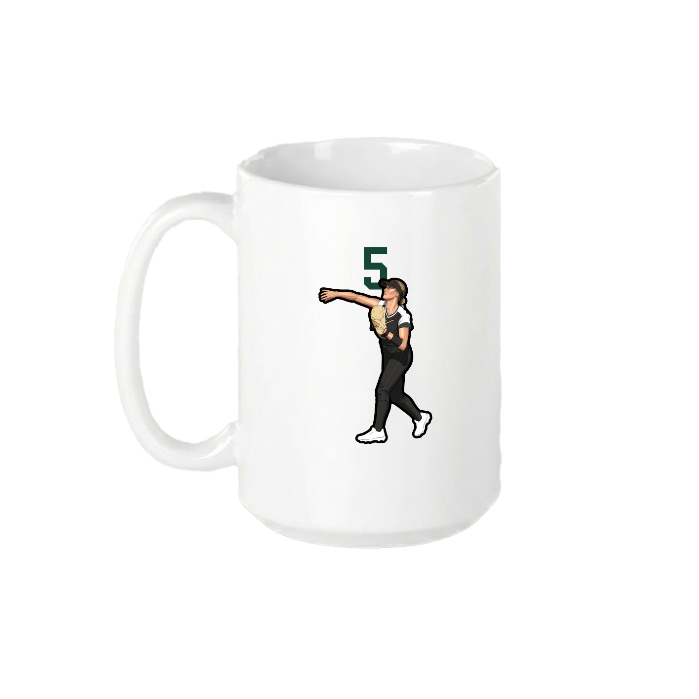 15oz Coffee Mug — Number Top in White