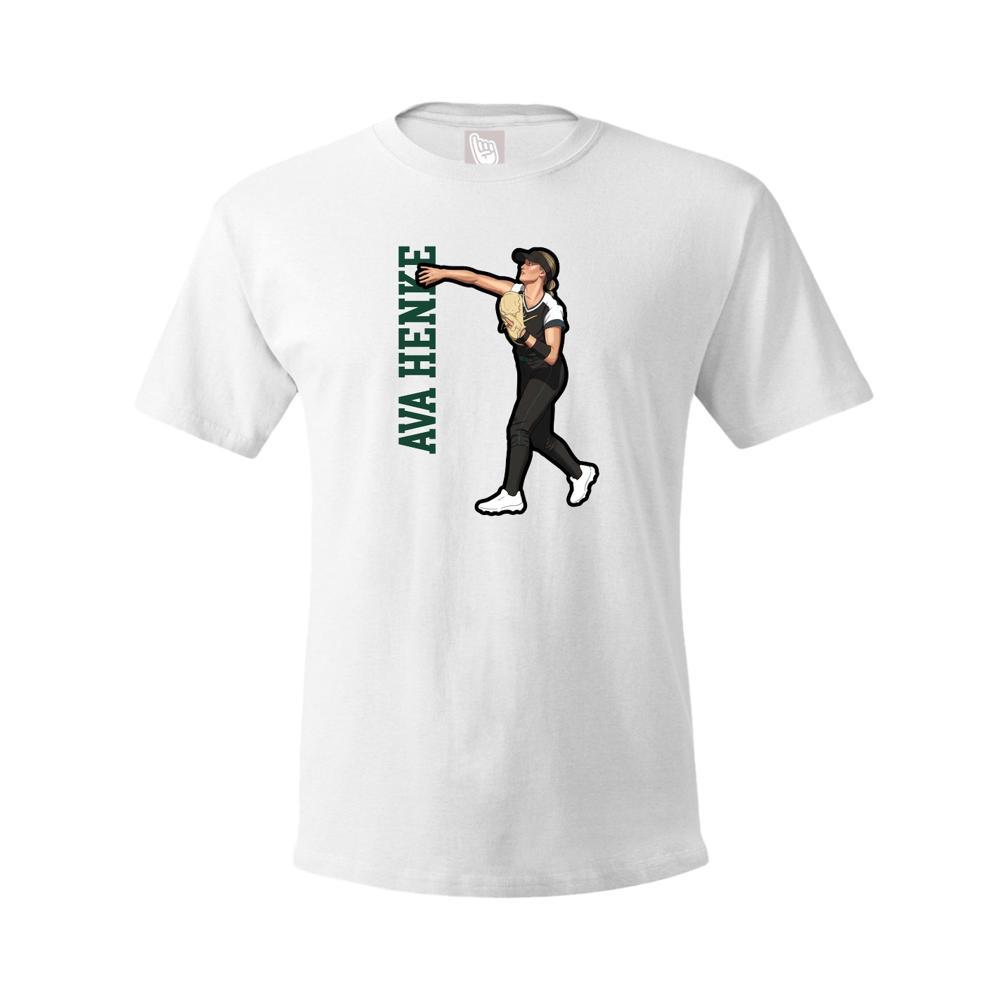 Tee — Name Vertical in White