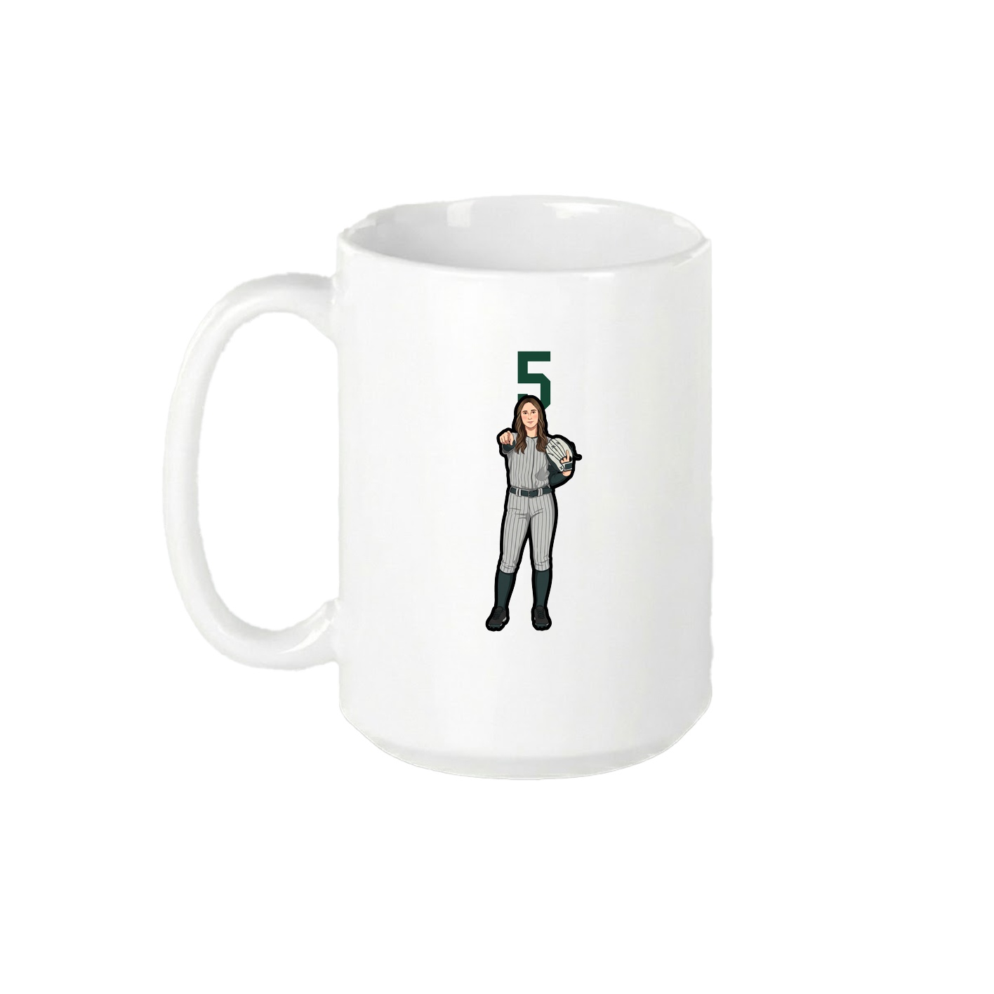 15oz Coffee Mug — Number Top in White