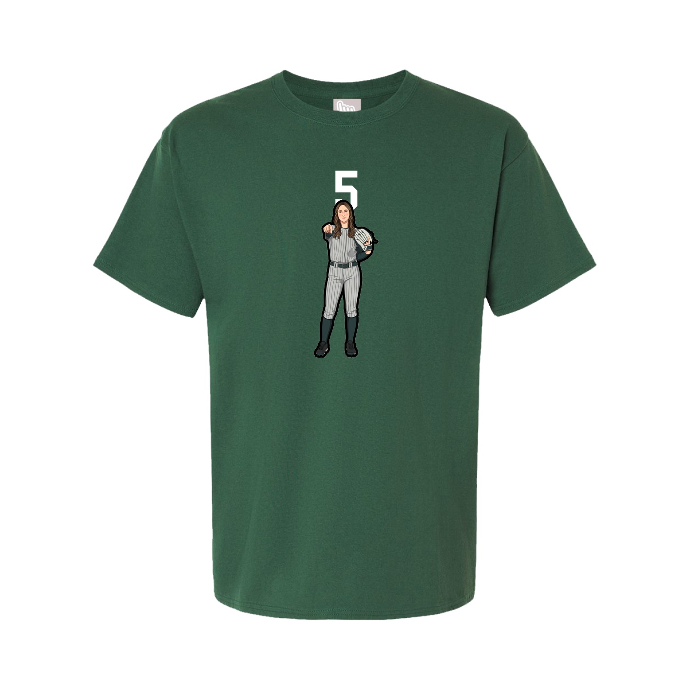 Youth Tee — Number Top in Green