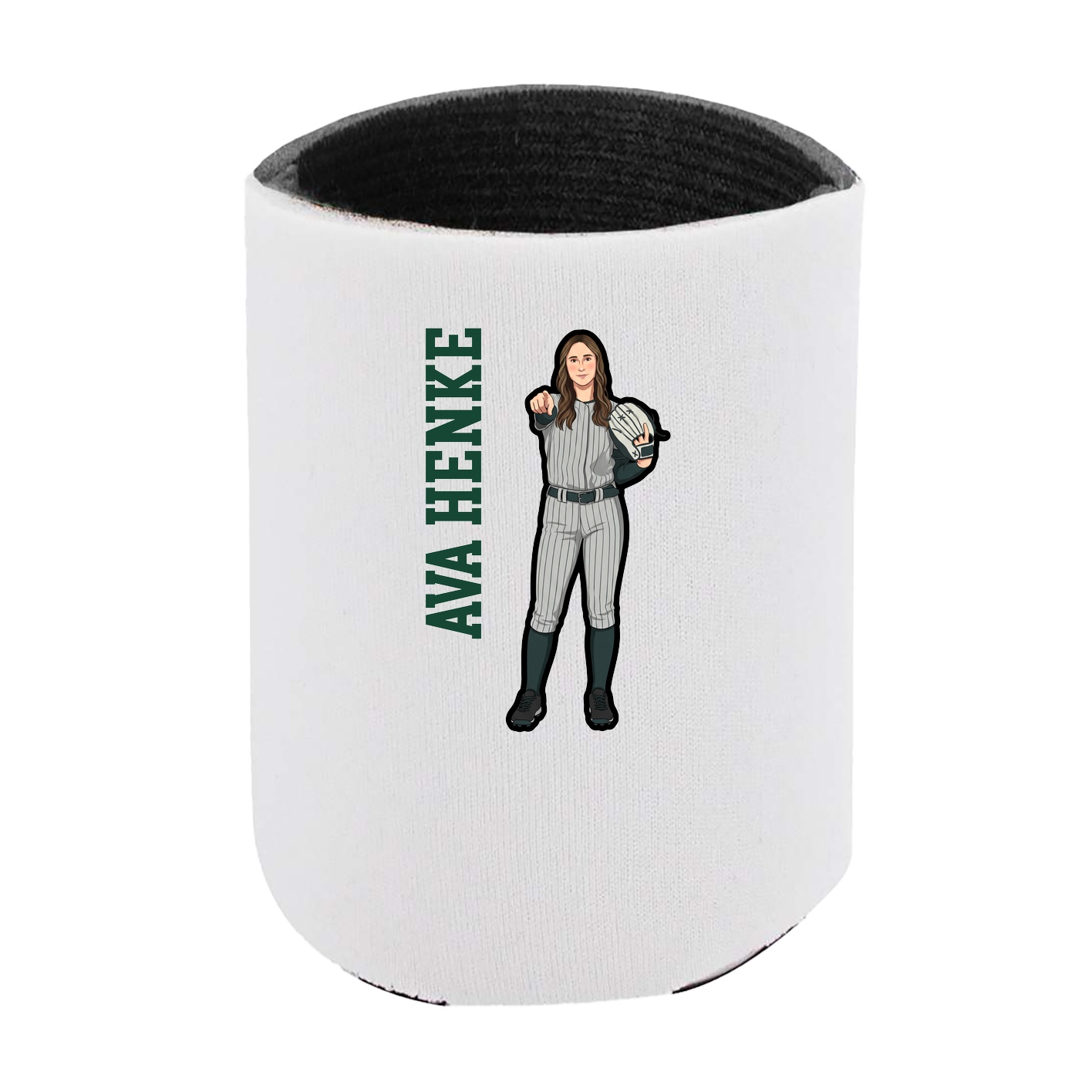 Can Holder — Name Vertical in White