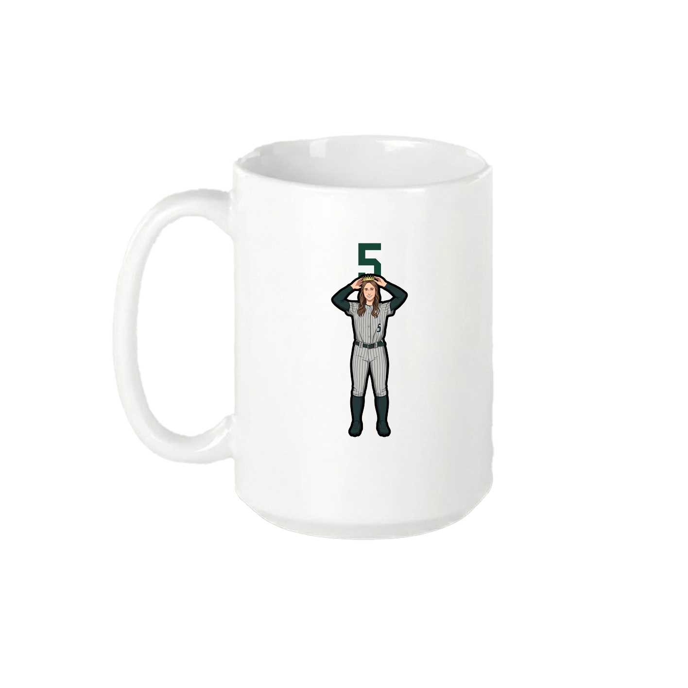 15oz Coffee Mug — Number Top in White