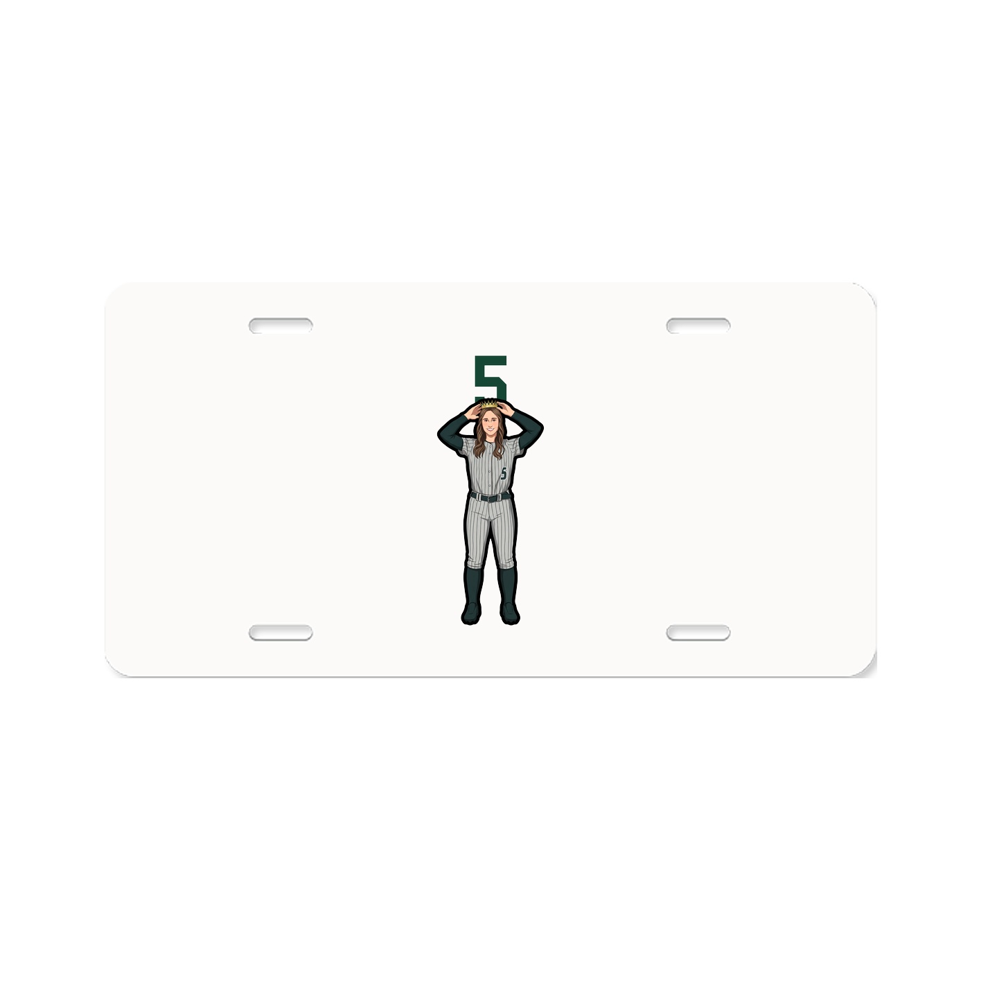 License Plate — Number Top in Classic