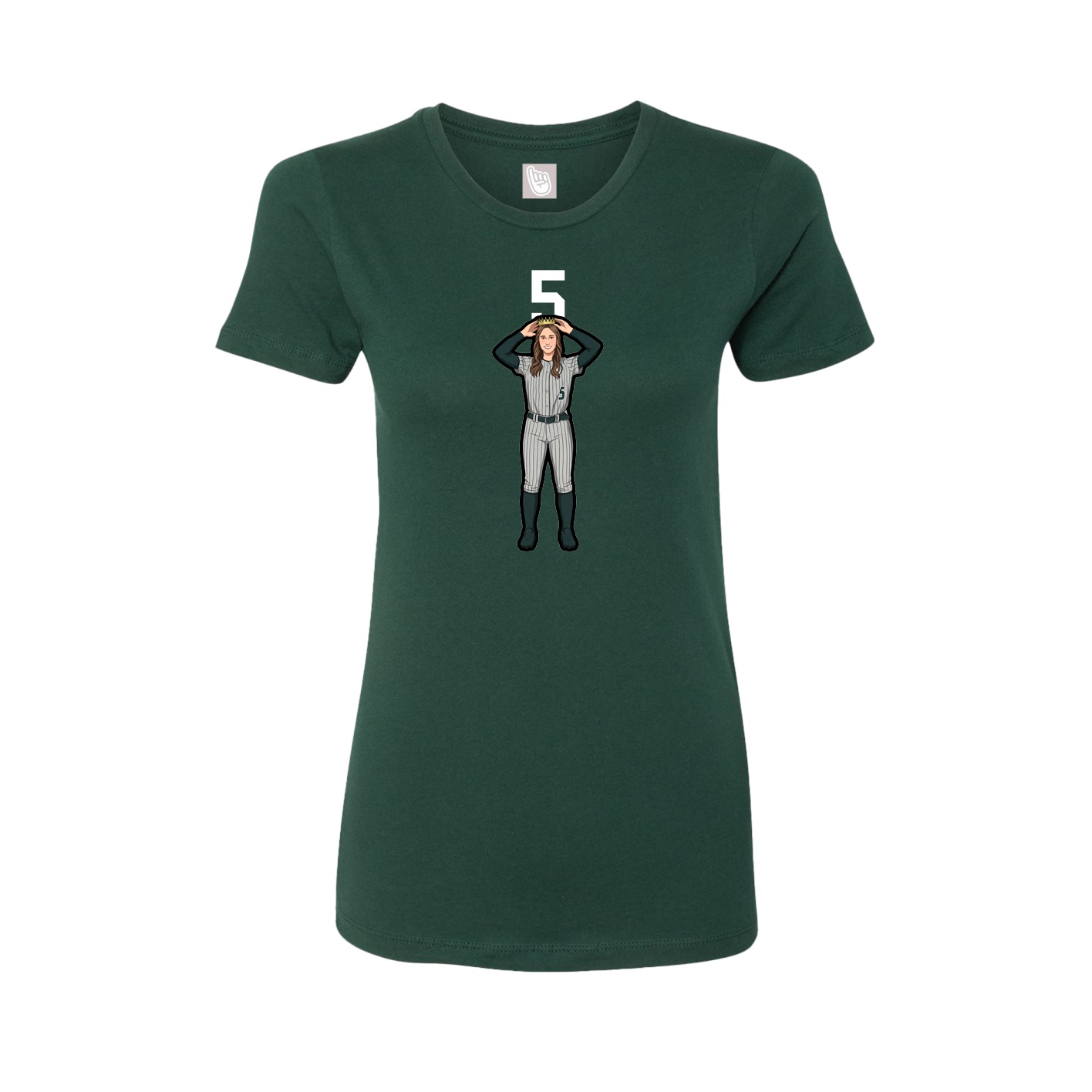 Womens Tee — Number Top in Green