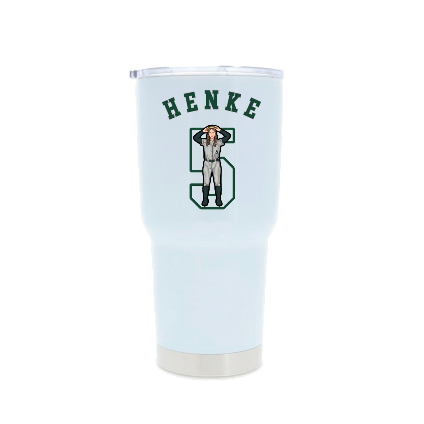 30oz Stainless Steel Tumbler — Shirsey Arch in White