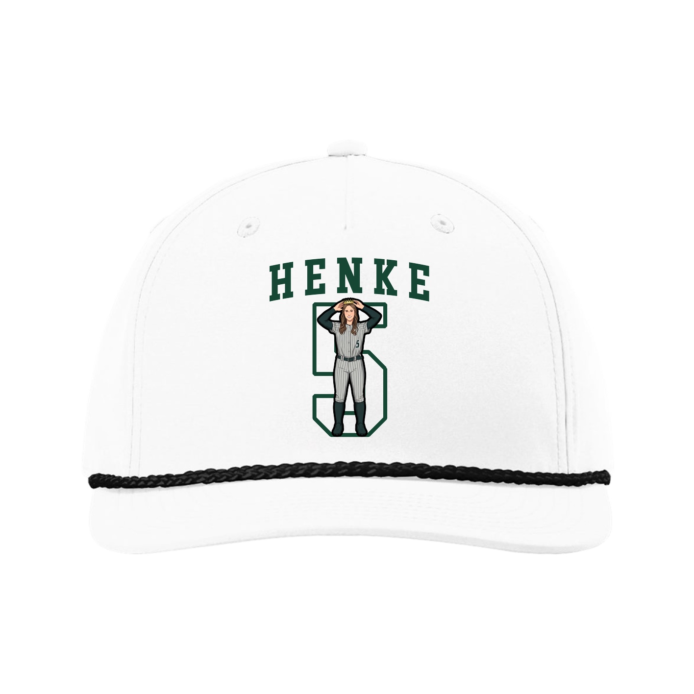Five-Panel Classic Rope Cap — Shirsey in White