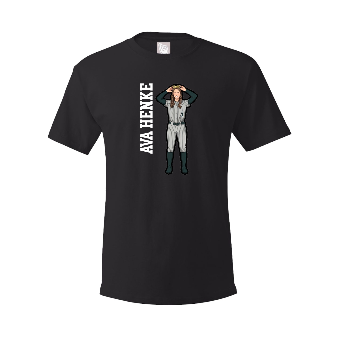 Youth Tee — Name Vertical in Black