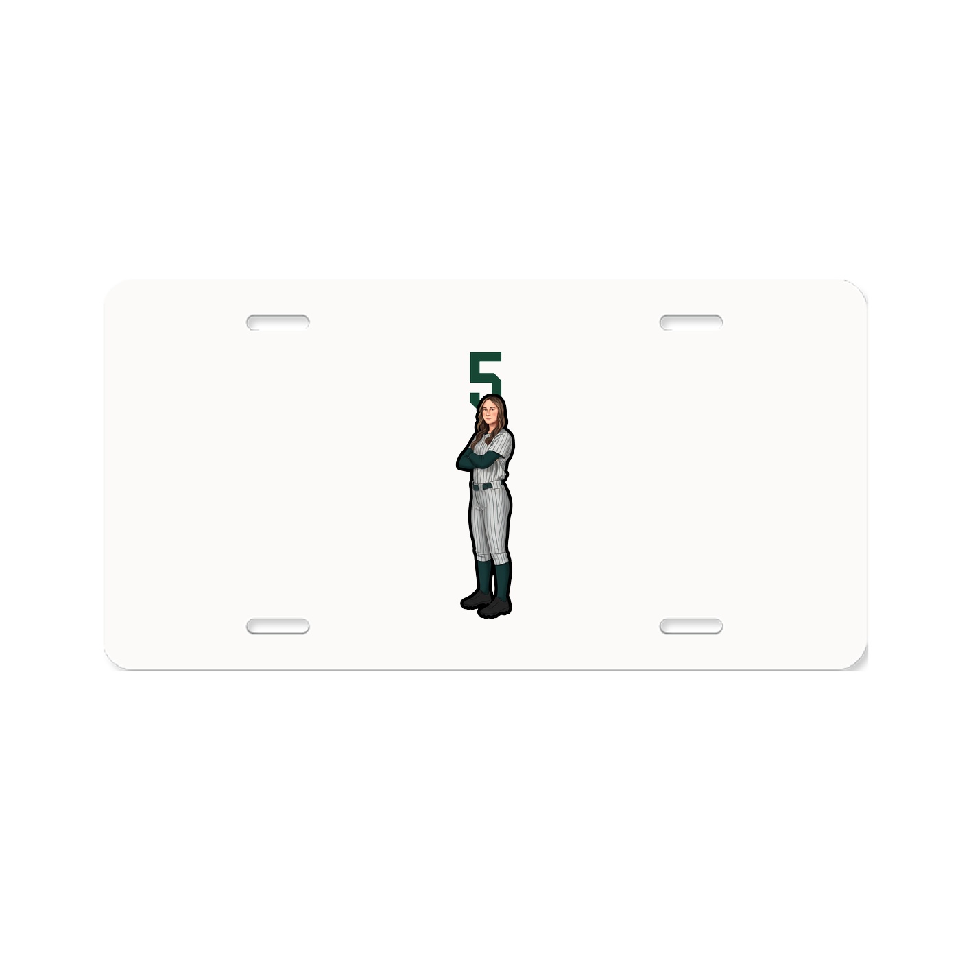 License Plate — Number Top in Classic