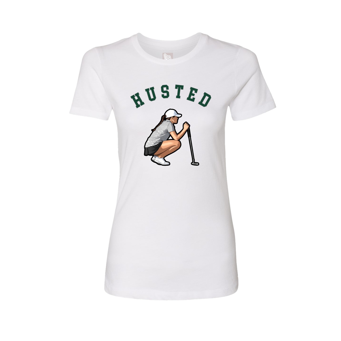 Fitted Women's Tee — Shirsey Arch in White