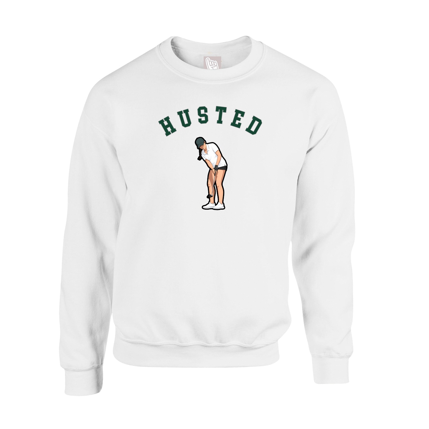 Fleece Crew — Shirsey Arch in White