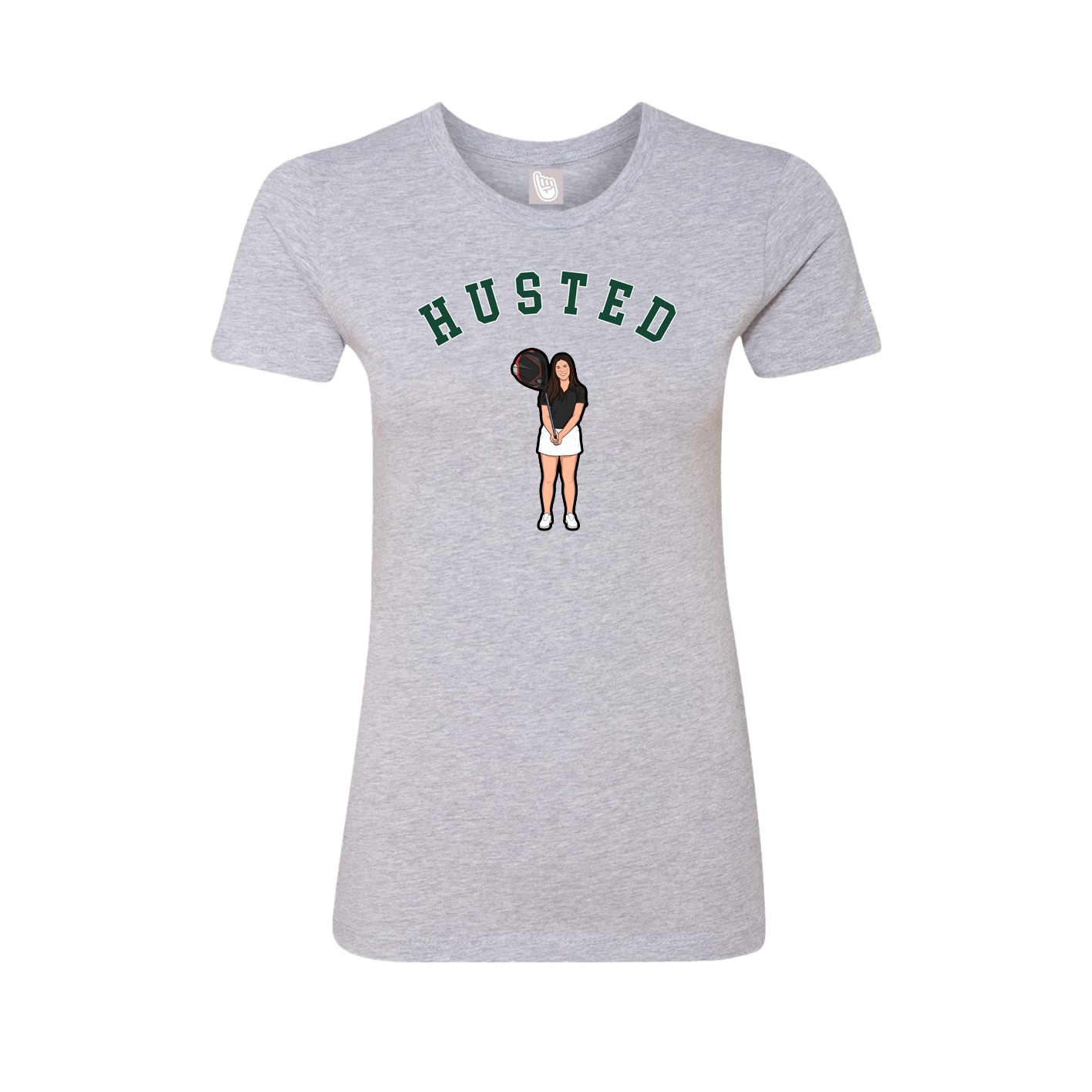 Fitted Women's Tee — Shirsey Arch in Grey
