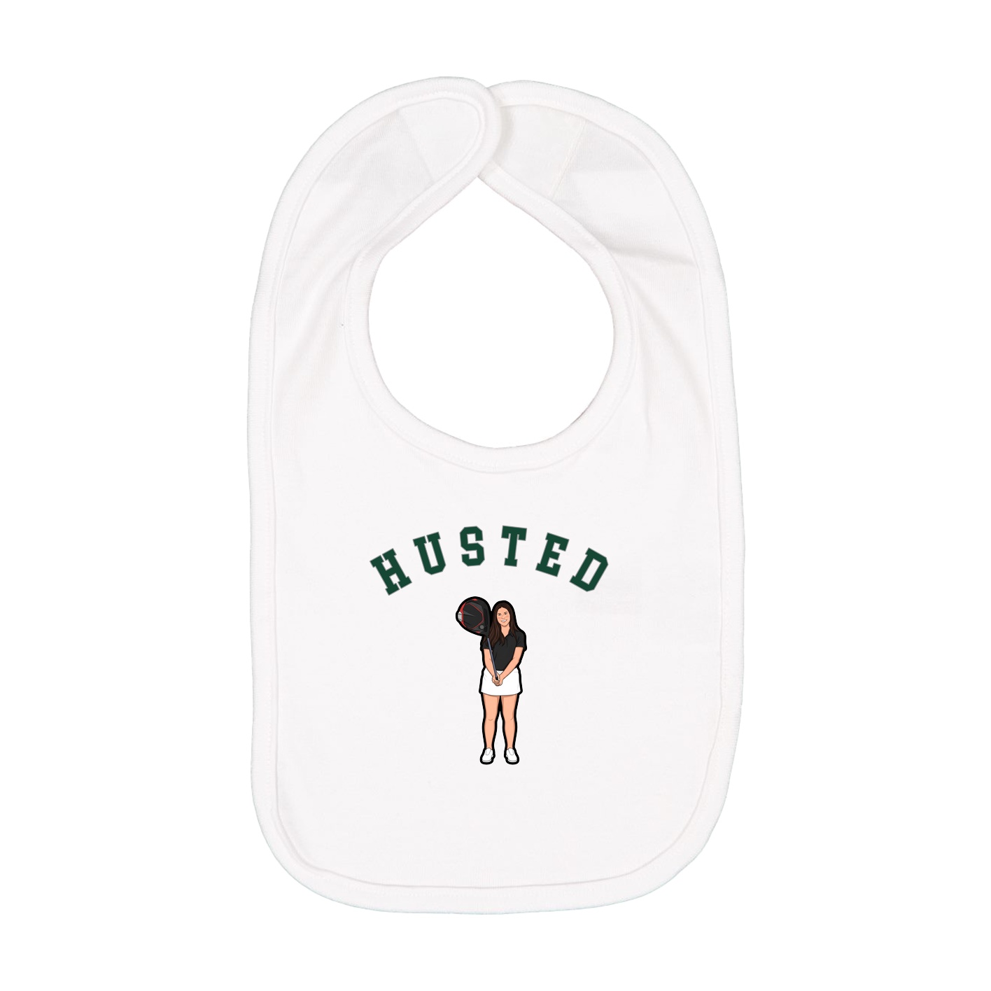 Infant Bib — Shirsey Arch in White