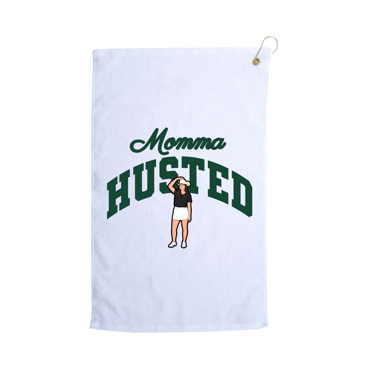 Golf Towel — Mothers Day Arch in White