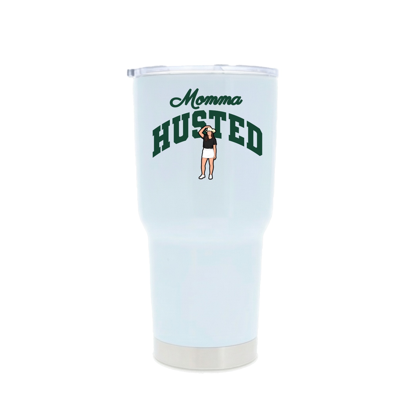 30oz Stainless Steel Tumbler — Mothers Day Arch in White