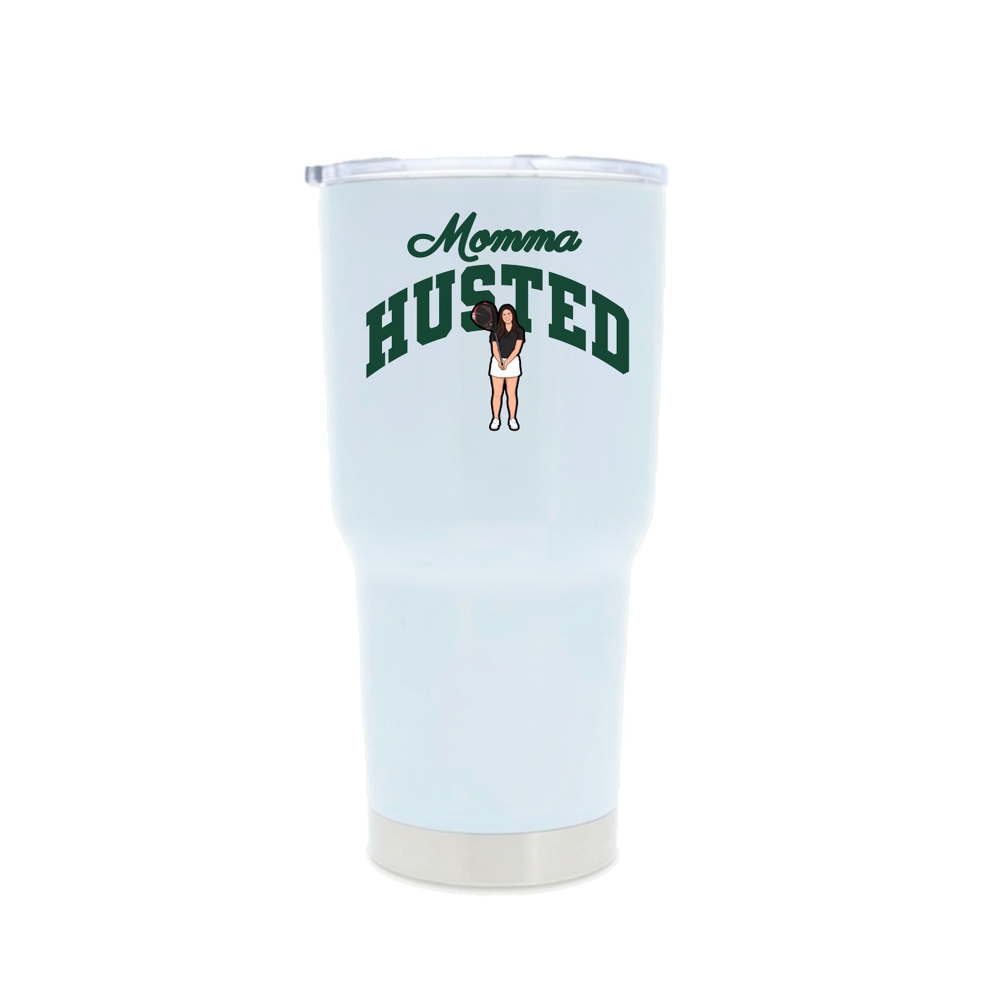 30oz Stainless Steel Tumbler — Mothers Day Arch in White