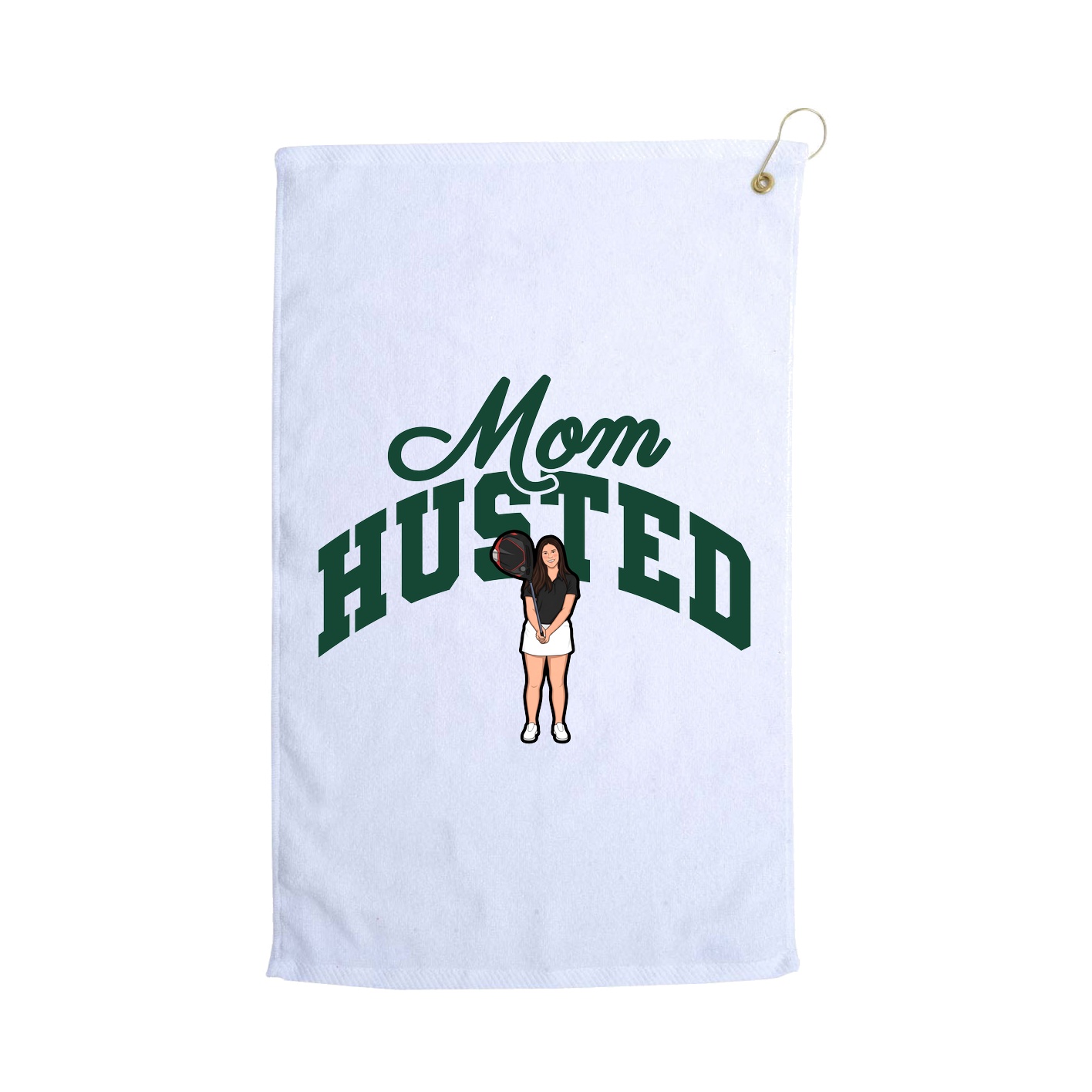 Golf Towel — Mothers Day Arch in White