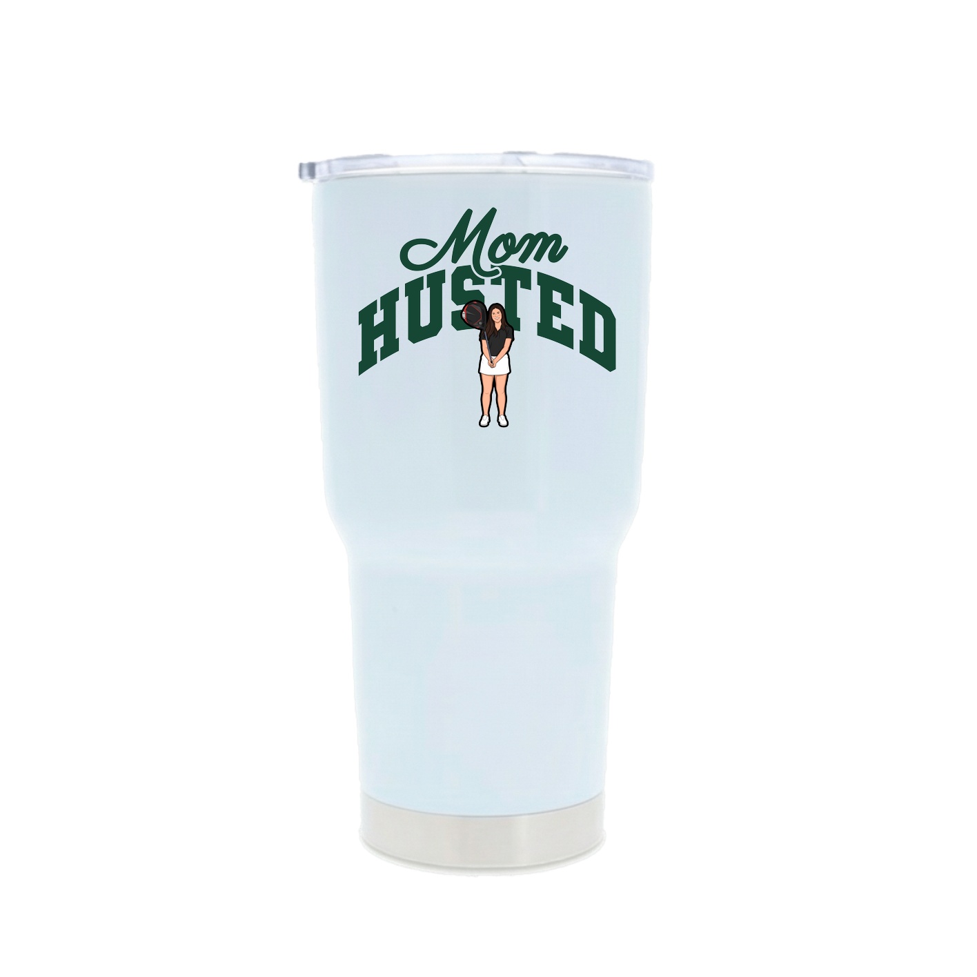 30oz Stainless Steel Tumbler — Mothers Day Arch in White