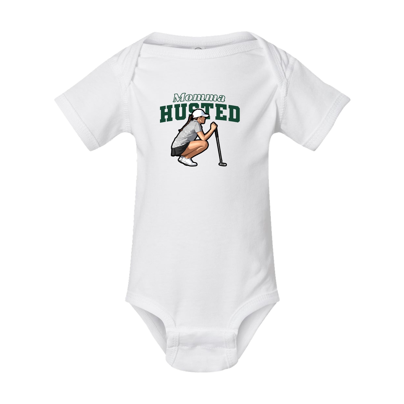 Baby Onesie — Mothers Day Block in White