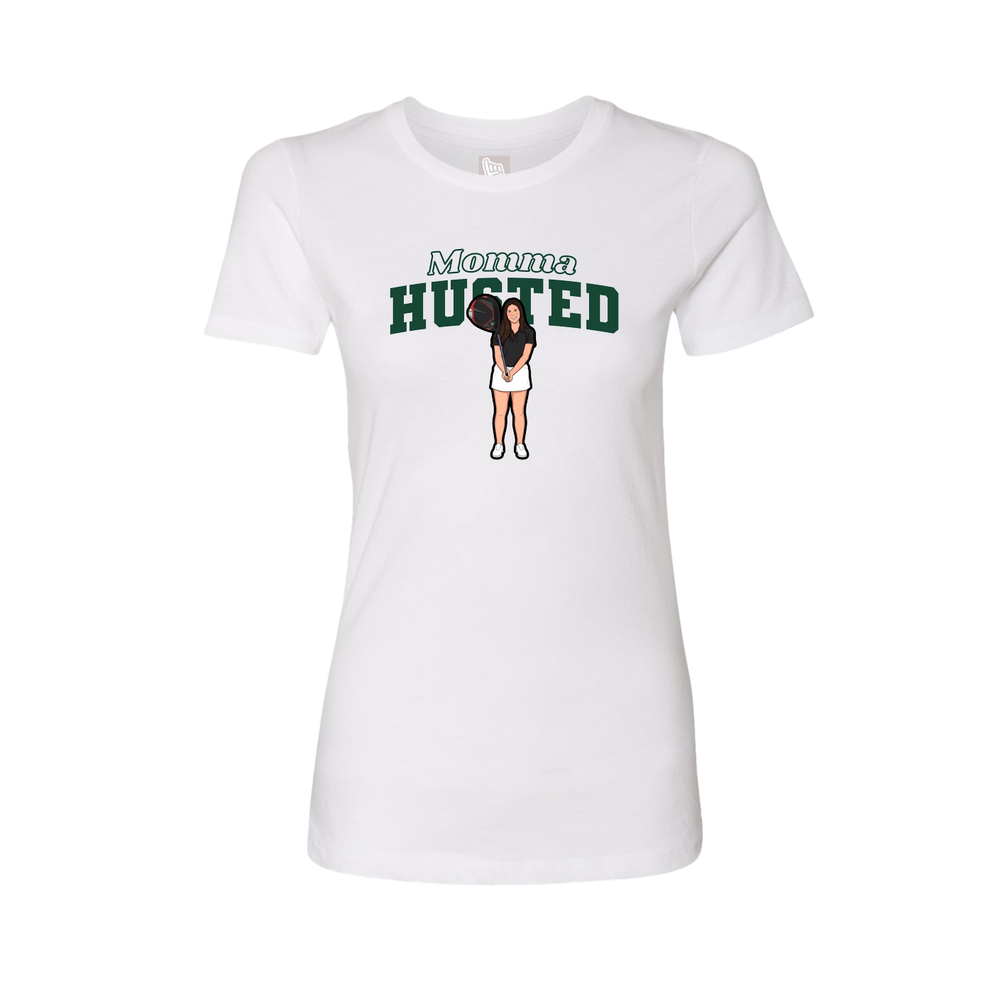 Womens Tee — Mothers Day Block in White
