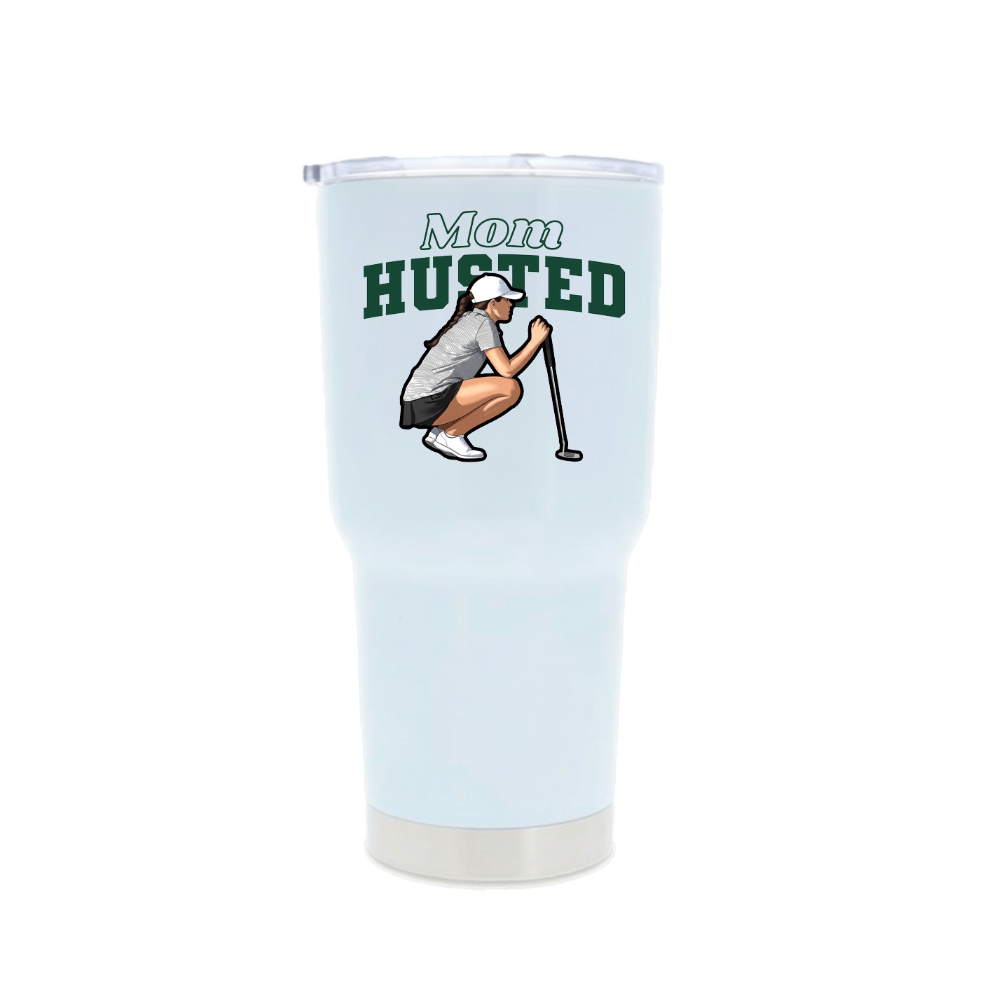 30oz Stainless Steel Tumbler — Mothers Day Block in White