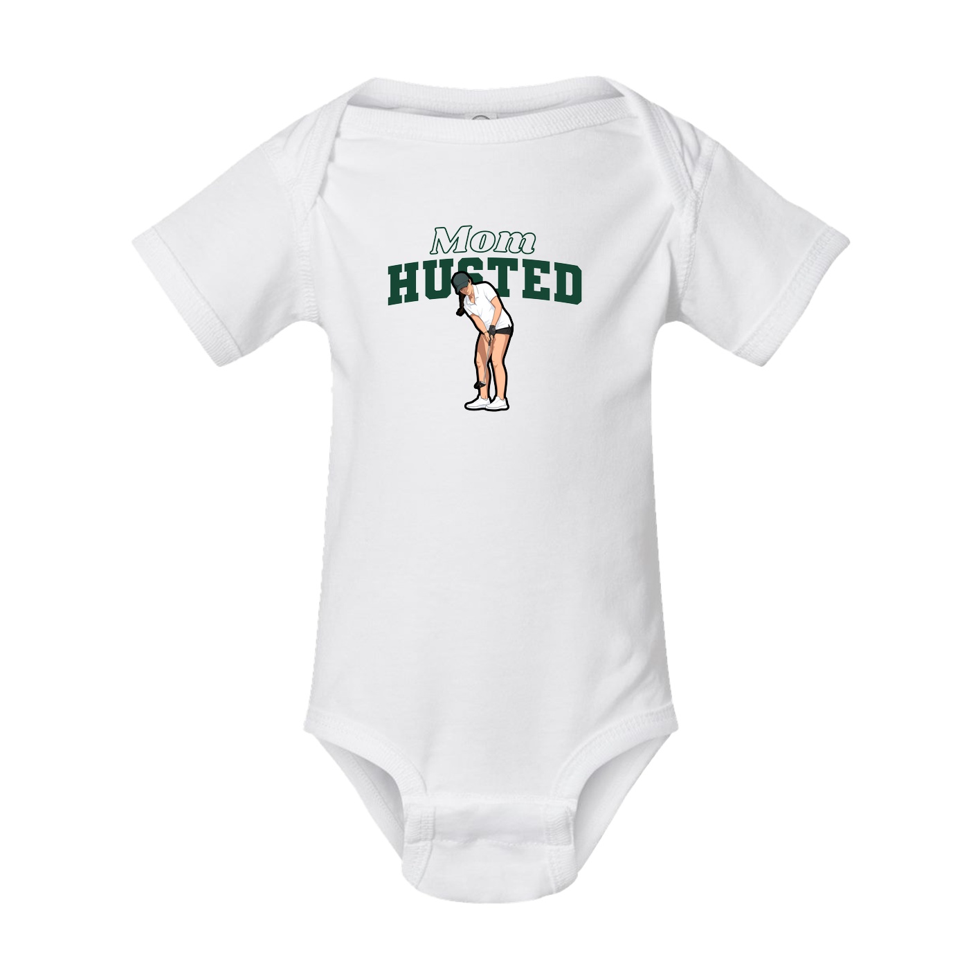 Baby Onesie — Mothers Day Block in White