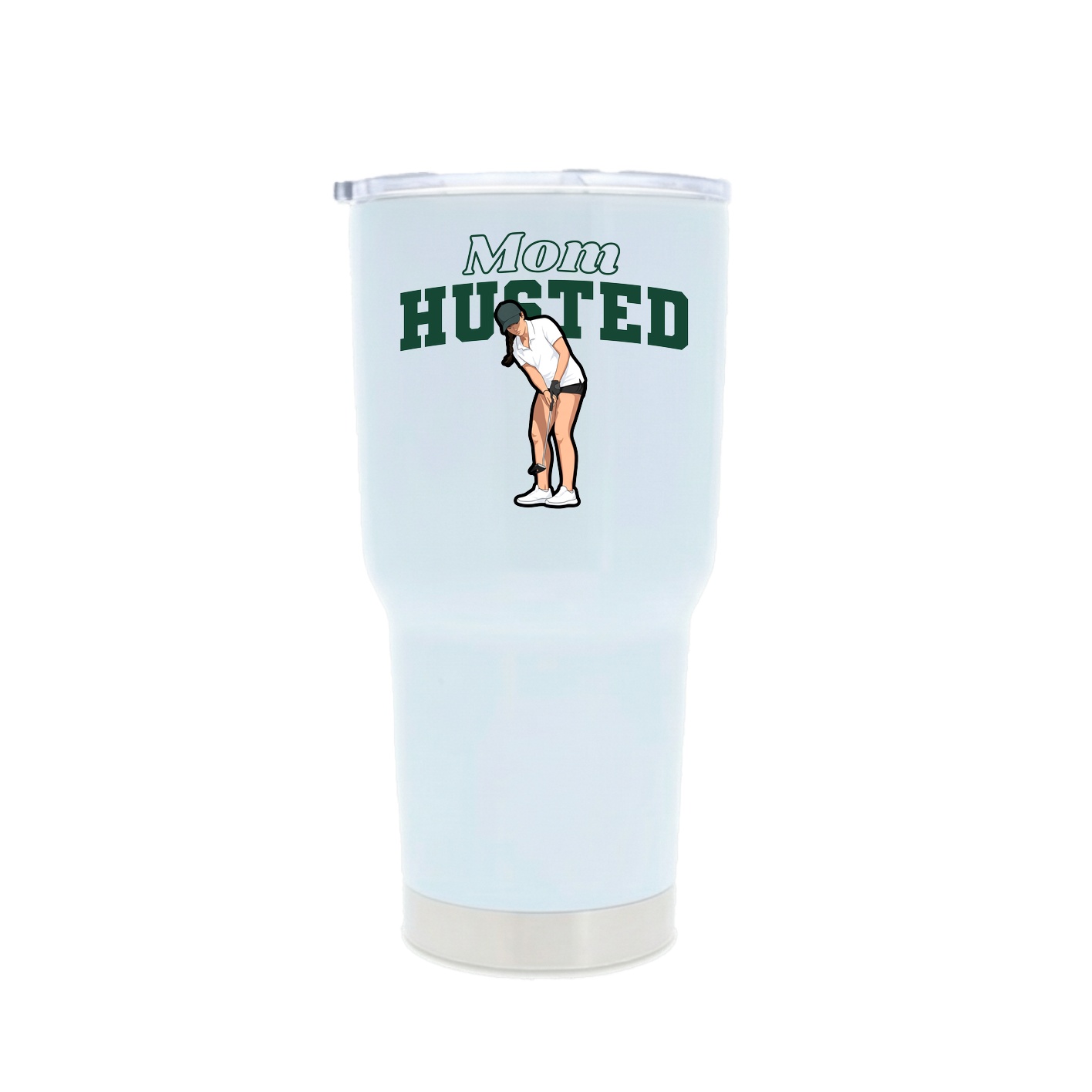 30oz Stainless Steel Tumbler — Mothers Day Block in White