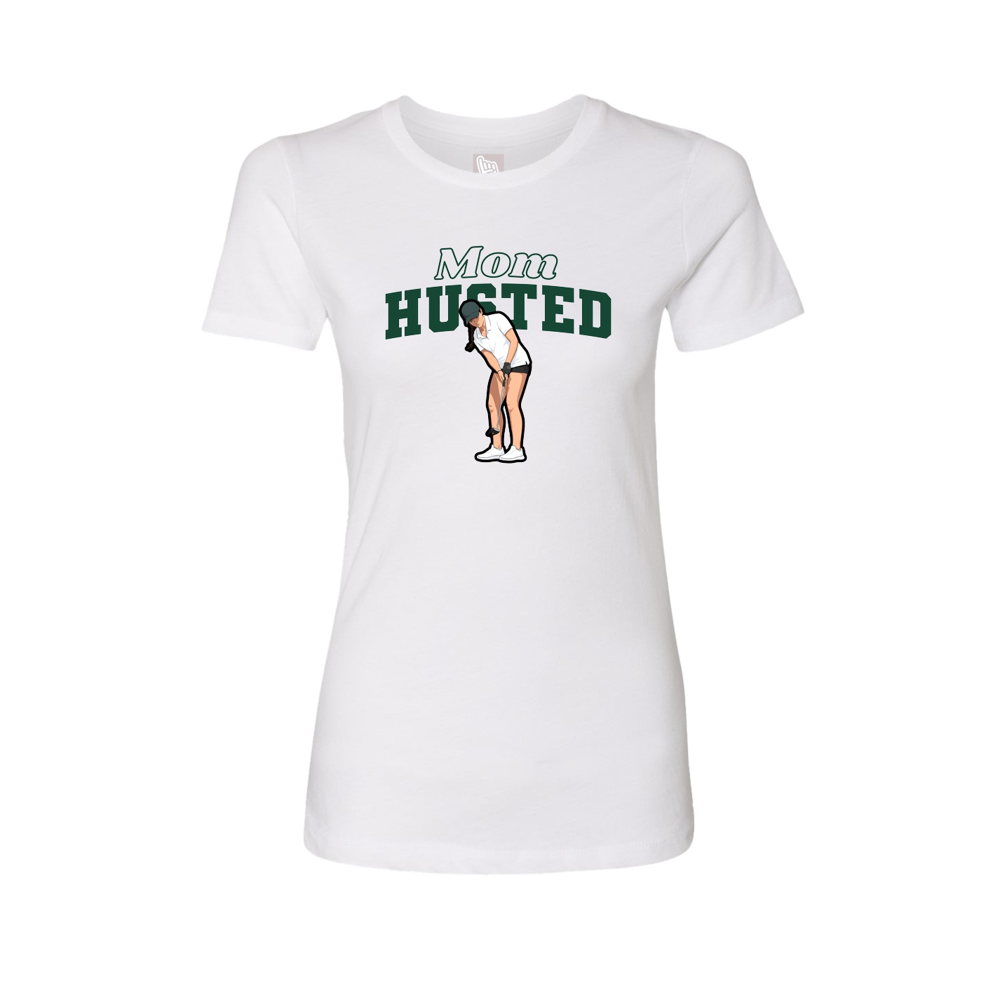 Womens Tee — Mothers Day Block in White
