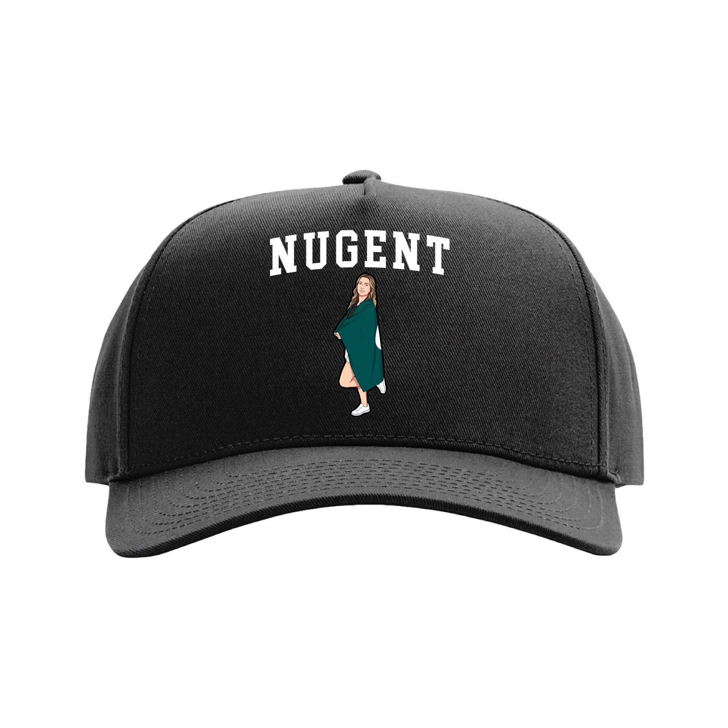 Full Fabric Five-Panel Champ Cap — Shirsey in Black