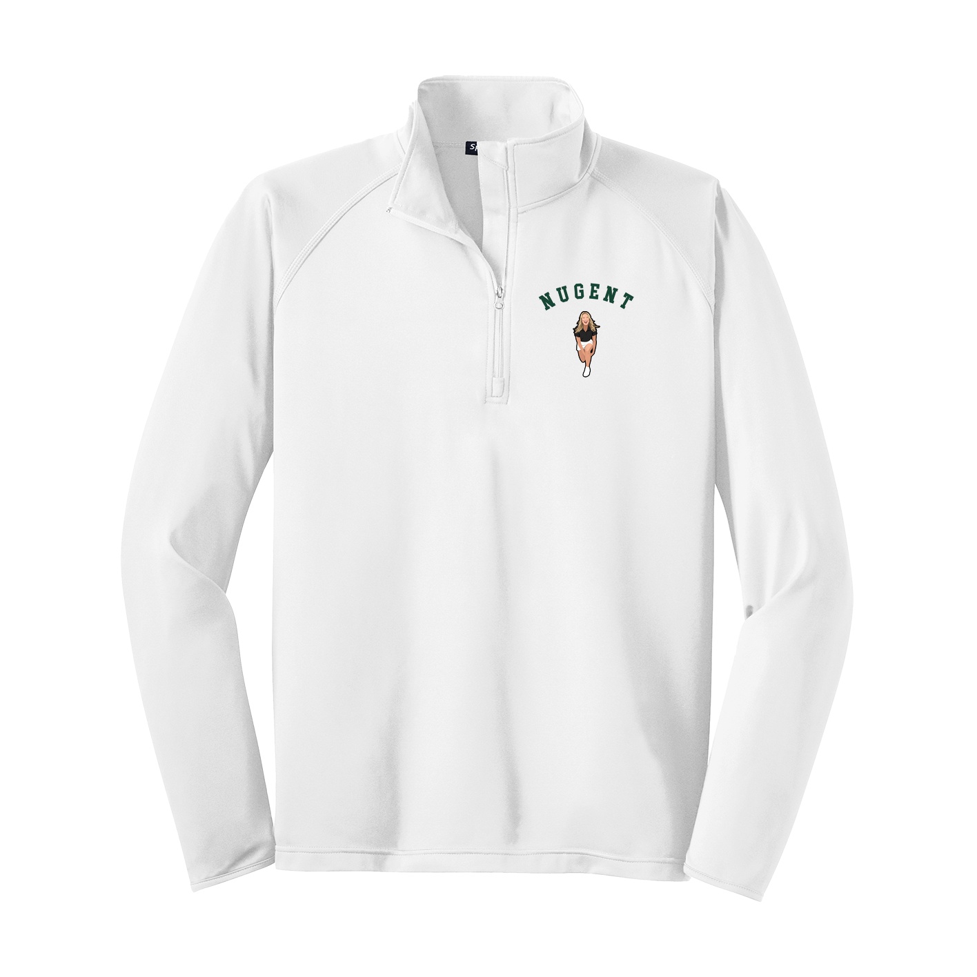 Q-Zip Pullover — Shirsey Arch in White