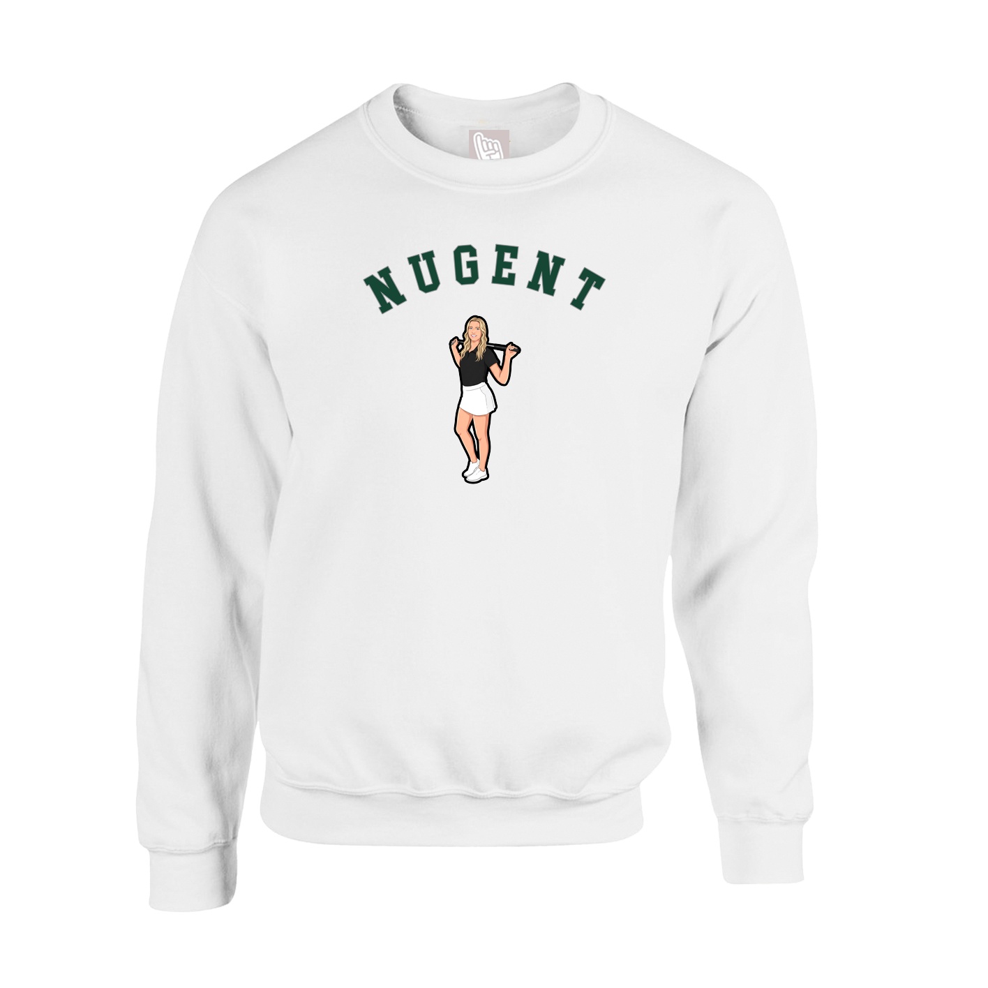 Fleece Crew — Shirsey Arch in White