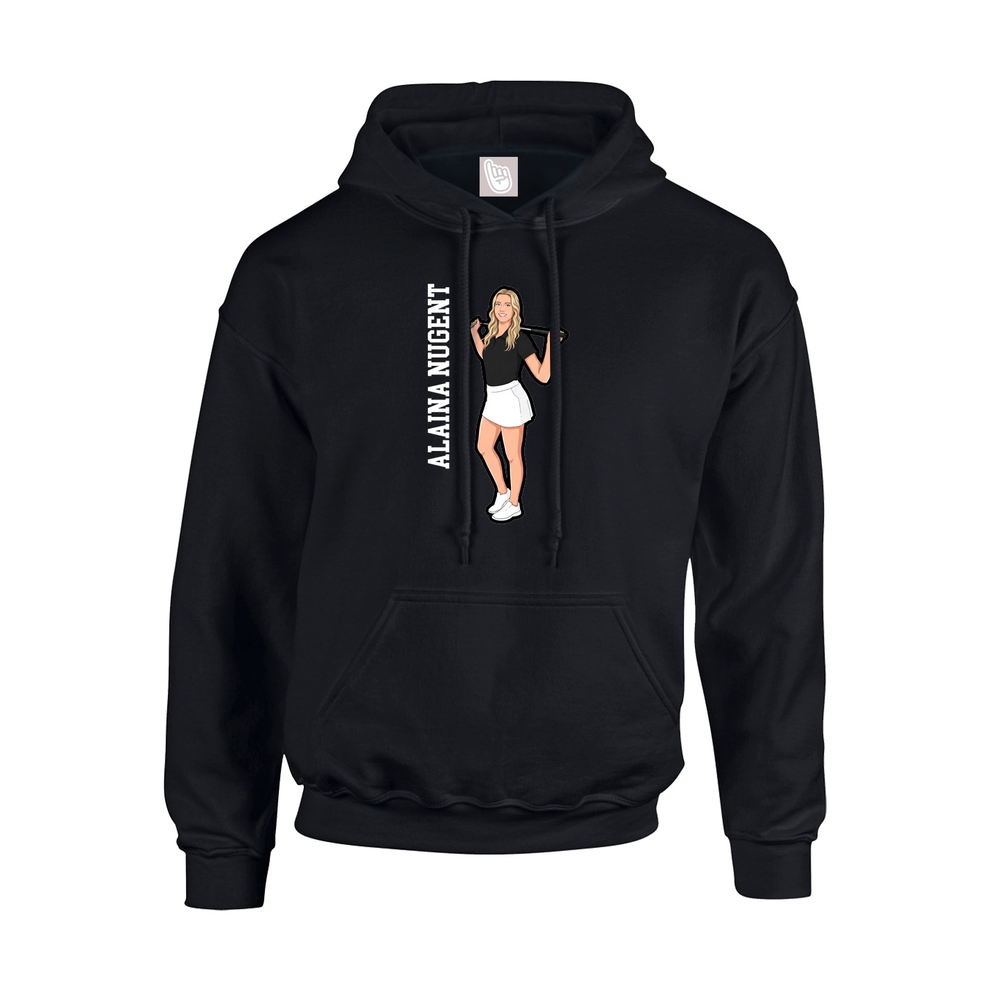Youth Hoodie — Name Vertical in Black
