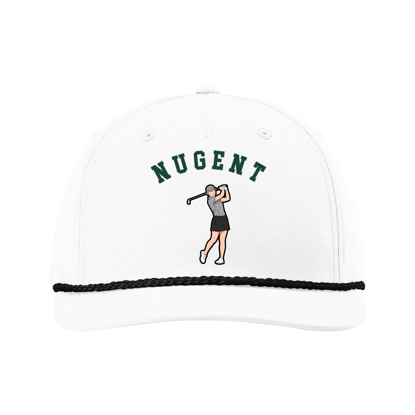 Five-Panel Classic Rope Cap — Shirsey Arch in White