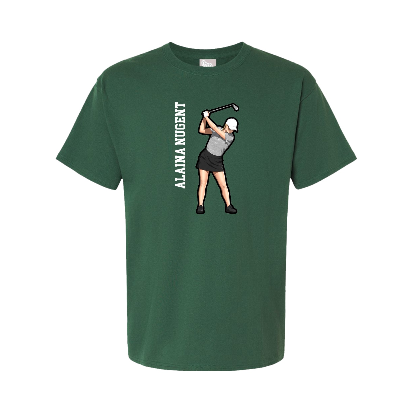 Tee — Name Vertical in Green