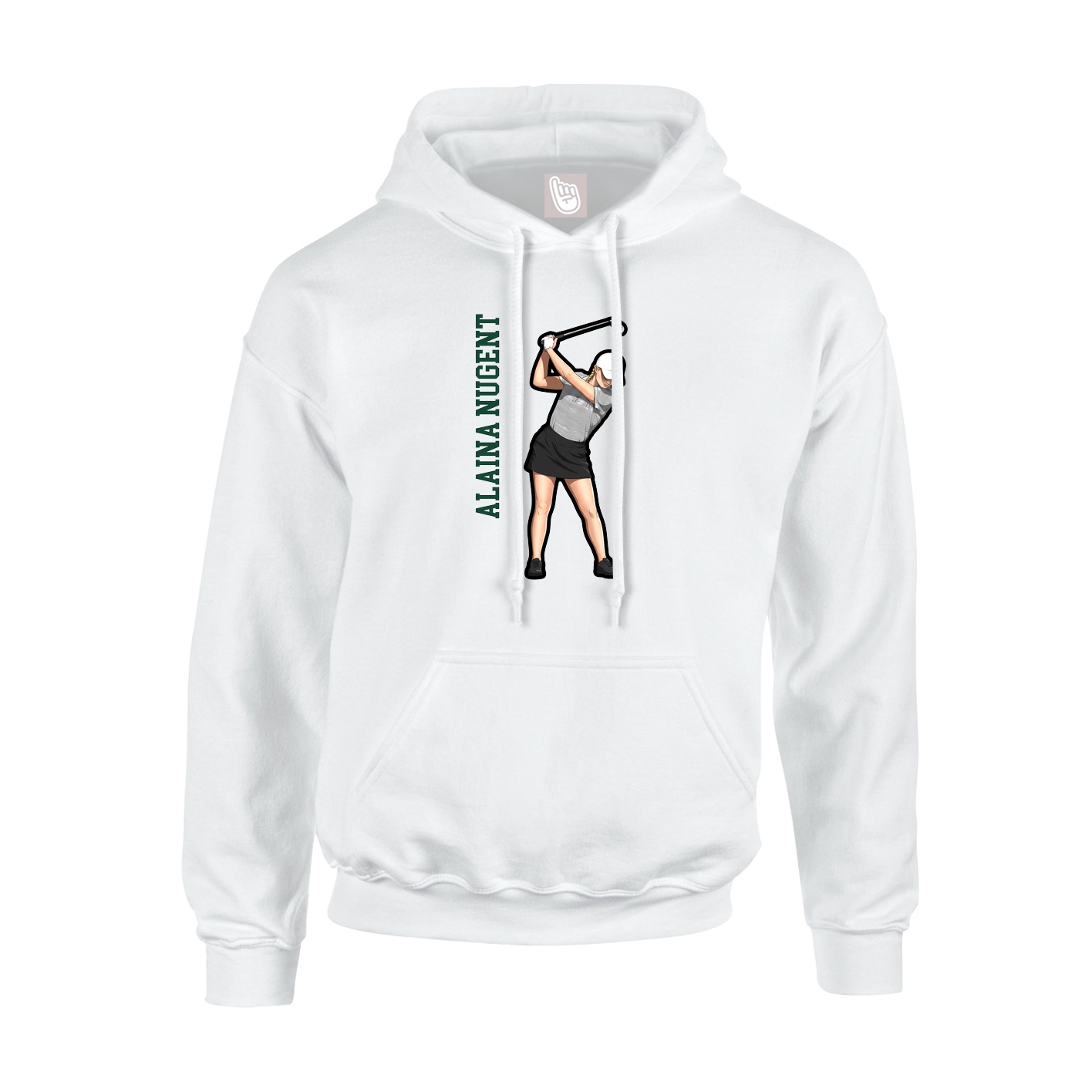 Youth Hoodie — Name Vertical in White