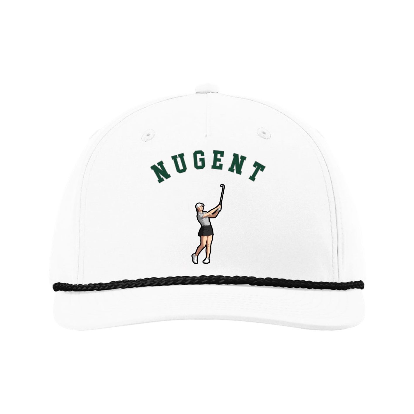 Five-Panel Classic Rope Cap — Shirsey Arch in White