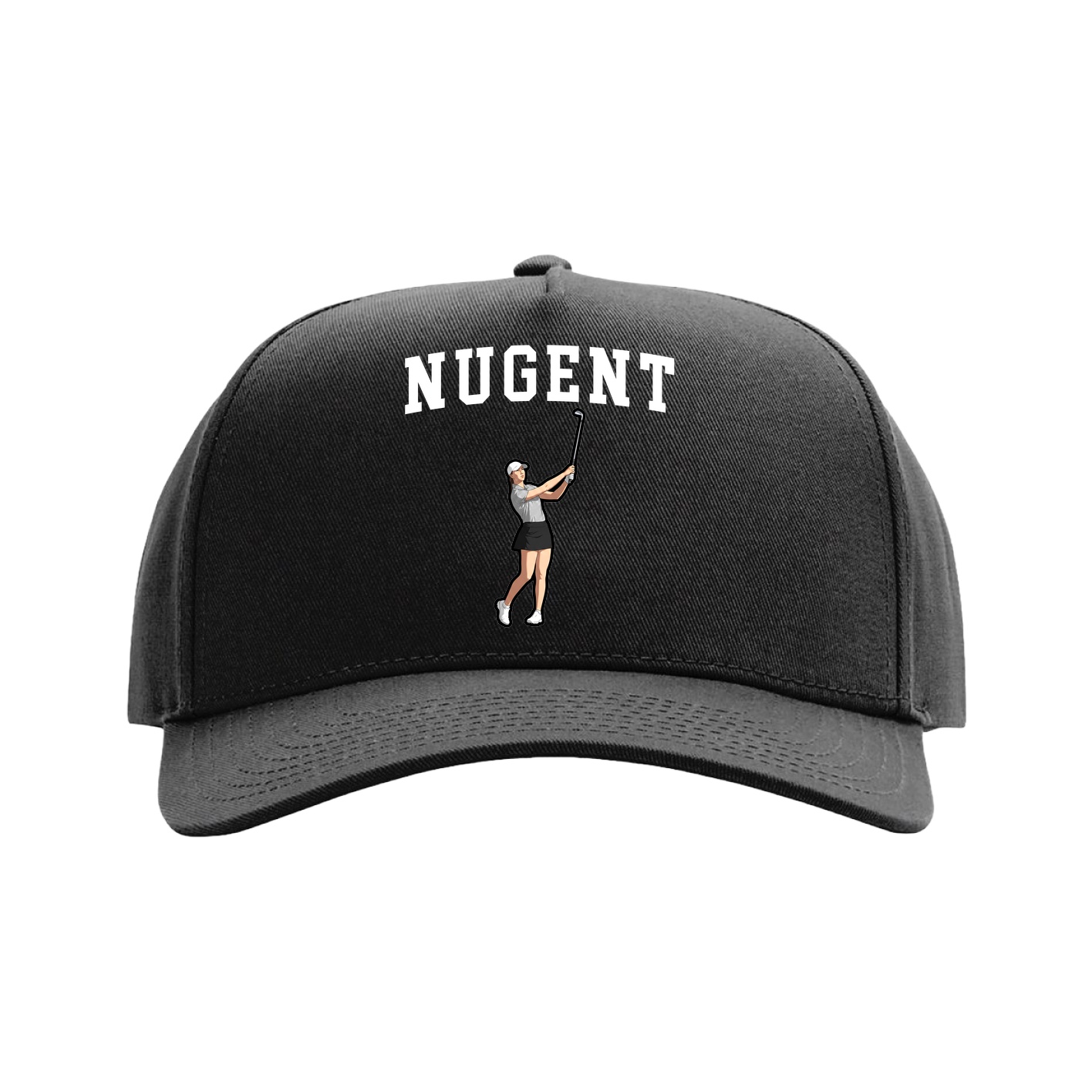 Full Fabric Five-Panel Champ Cap — Shirsey in Black
