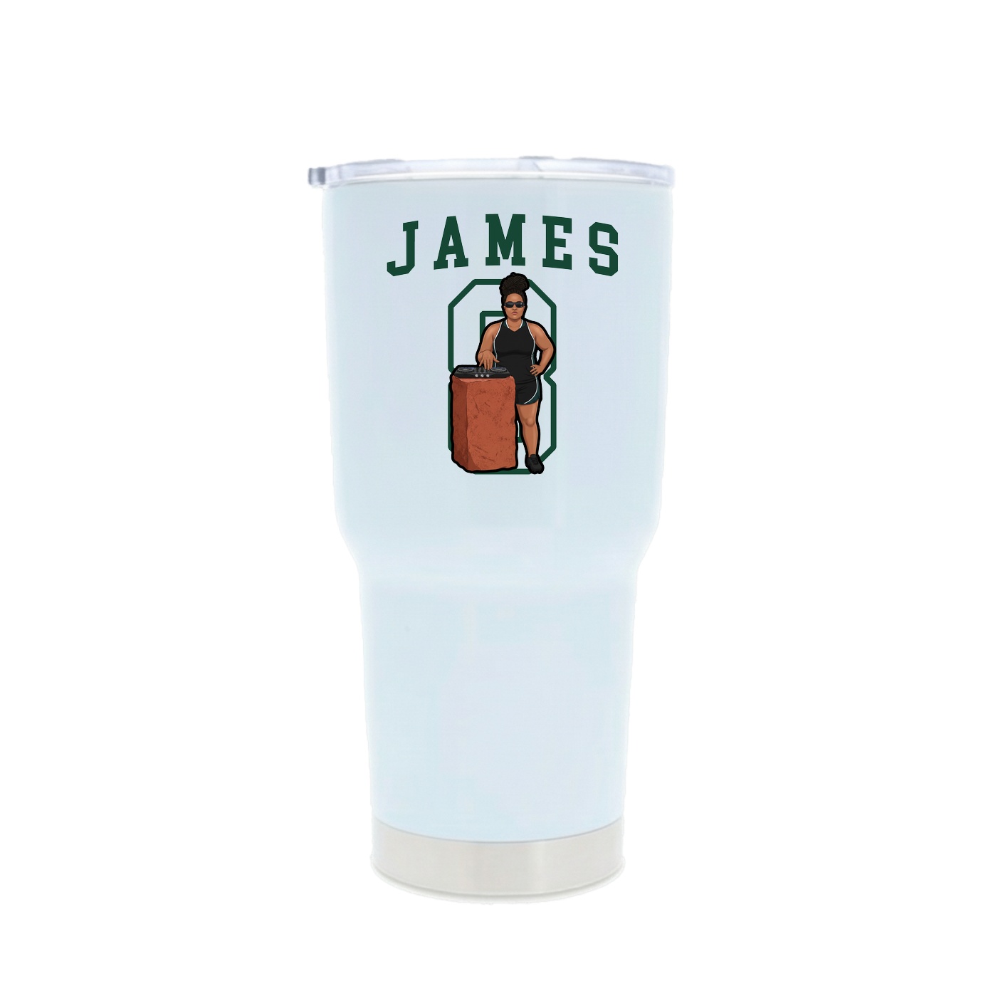 30oz Stainless Steel Tumbler — Shirsey in White