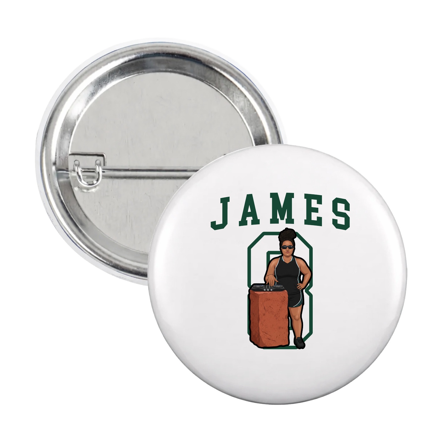 Game Day Button — Shirsey in White