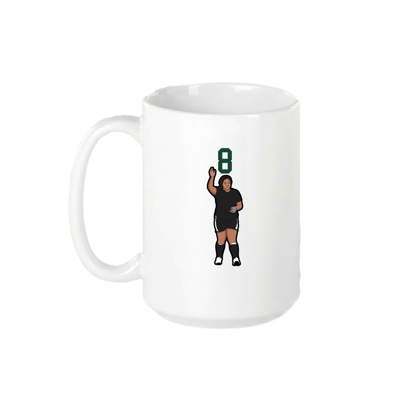 15oz Coffee Mug — Number Top in White