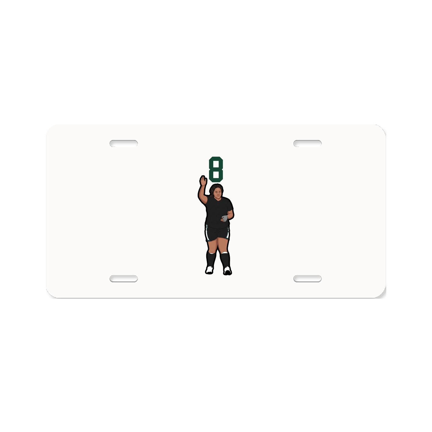 License Plate — Number Top in Classic