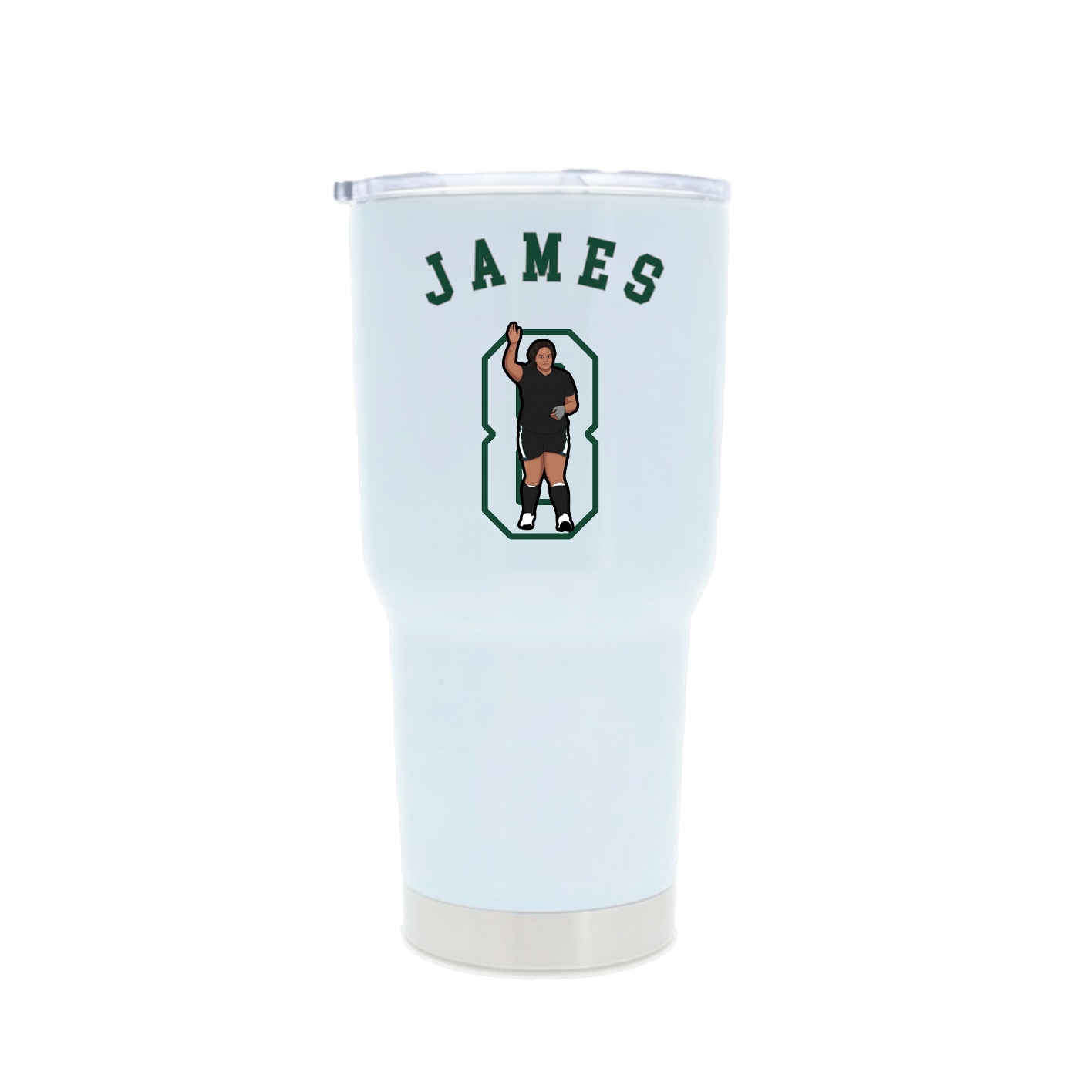 30oz Stainless Steel Tumbler — Shirsey Arch in White