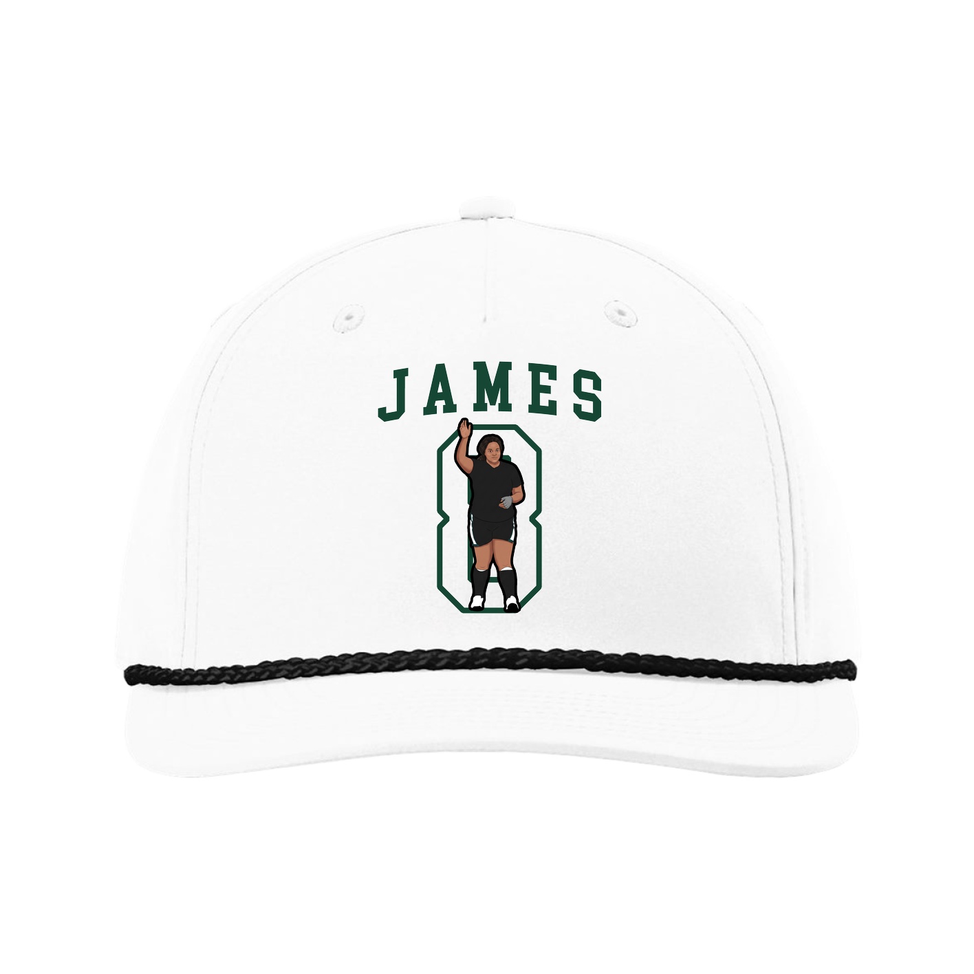 Five-Panel Classic Rope Cap — Shirsey in White