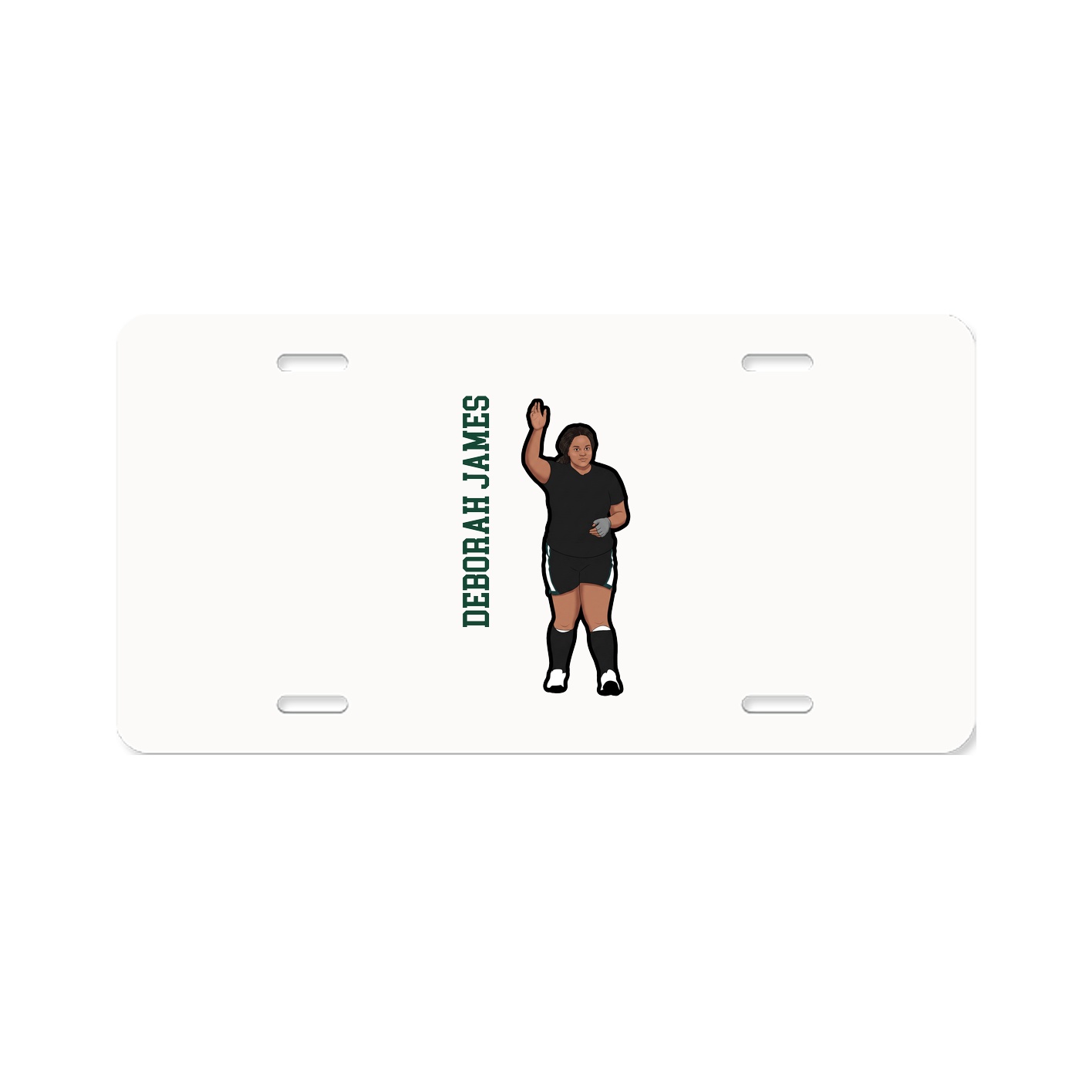 License Plate — Name Vertical in Classic