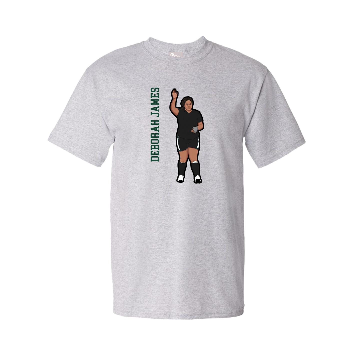 Tee — Name Vertical in Grey